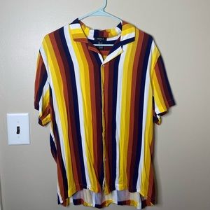 Large Retro Short Sleeve Button Down